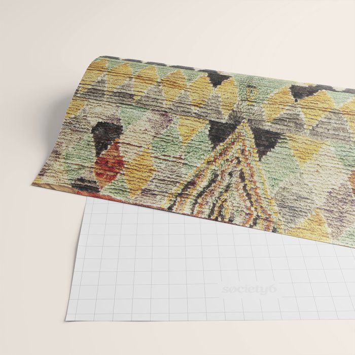 Vintage Moroccan Abstract Geometric Rug Print Wrapping Paper Gallery Image 2