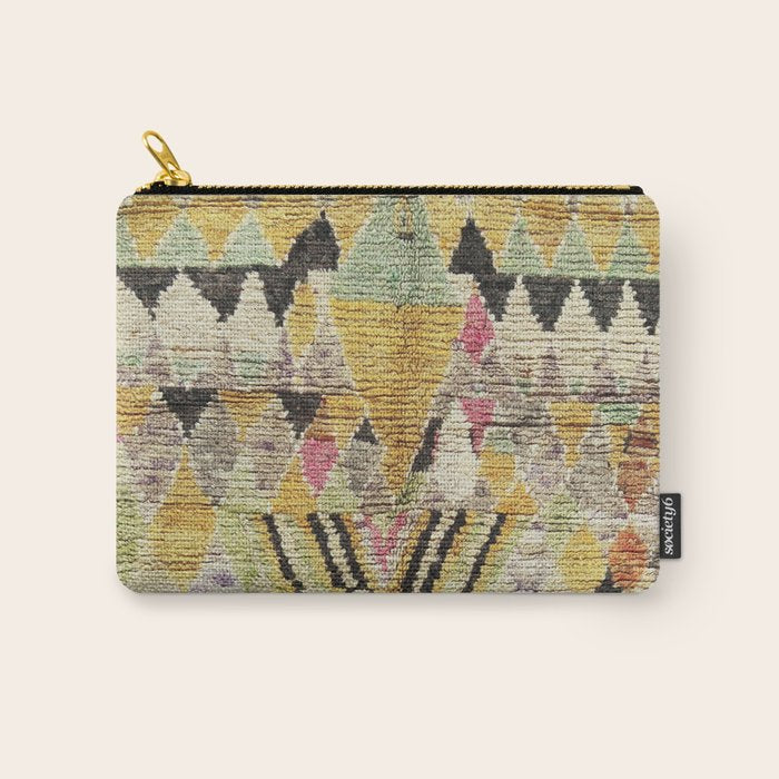 Vintage Moroccan Abstract Geometric Rug Print Carry All Pouch Gallery Image 1