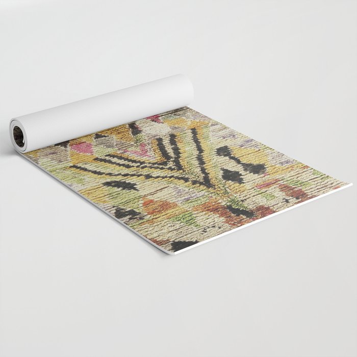 Vintage Moroccan Abstract Geometric Rug Print Yoga Mat Gallery Image 2