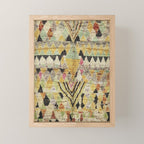 Vintage Moroccan Abstract Geometric Rug Print Mini Art Print Gallery Image 1