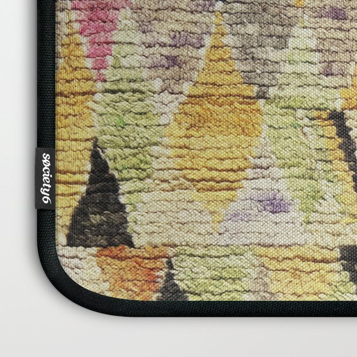 Vintage Moroccan Abstract Geometric Rug Print Laptop Sleeve Gallery Image 3
