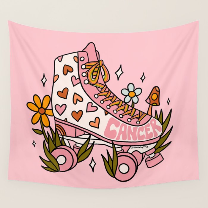 Cancer Zodiac Roller Skate Wall Tapestry Gallery Image 1