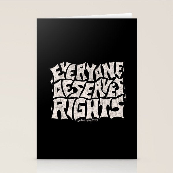 Everyone Deserves Rights Stationery Card Gallery Image 1