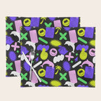 Trendy y2k sticker art pattern Placemat Gallery Image 1