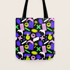 Trendy y2k sticker art pattern Tote Bag Gallery Image 1