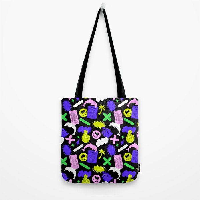 Trendy y2k sticker art pattern Tote Bag Gallery Image 2