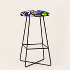 Trendy y2k sticker art pattern Stool Gallery Image 1