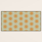 Boho Summer Sun Pattern VIII Sage and Orange Desk Mat Gallery Image 3