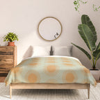 Boho Summer Sun Pattern VIII Sage and Orange Comforter Gallery Image 3
