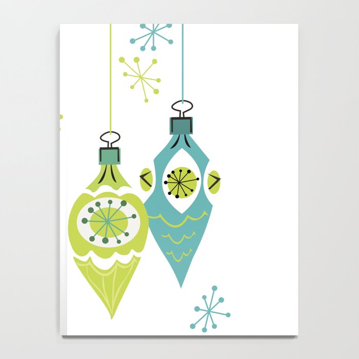 Mid Century Modern Christmas Ornaments Notebook Gallery Image 4