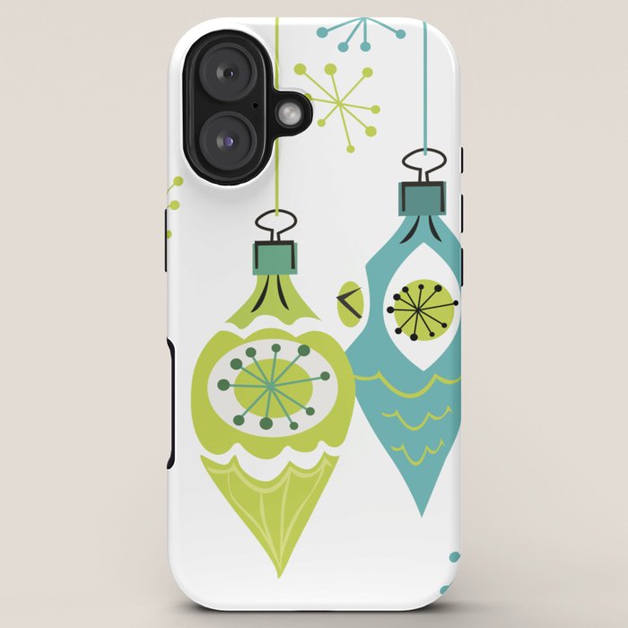 Mid Century Modern Christmas Ornaments iPhone Case Gallery Image 5