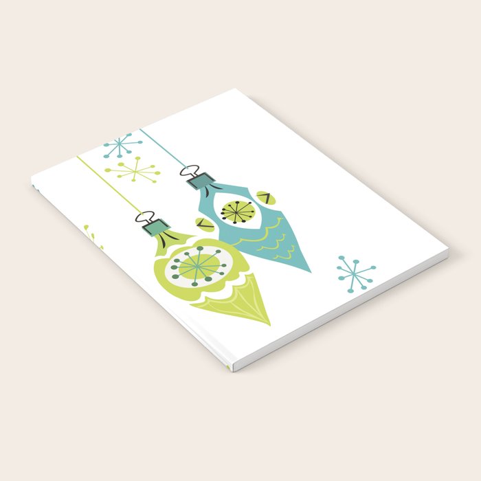 Mid Century Modern Christmas Ornaments Notebook Gallery Image 2
