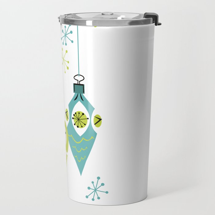 Mid Century Modern Christmas Ornaments Travel Mug Gallery Image 2