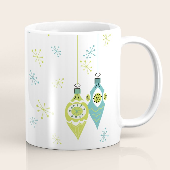 Mid Century Modern Christmas Ornaments Coffee Mug Gallery Image 1