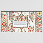 Bokhara Suzani Southwest Uzbekistan Embroidery Print Desk Mat Gallery Image 1