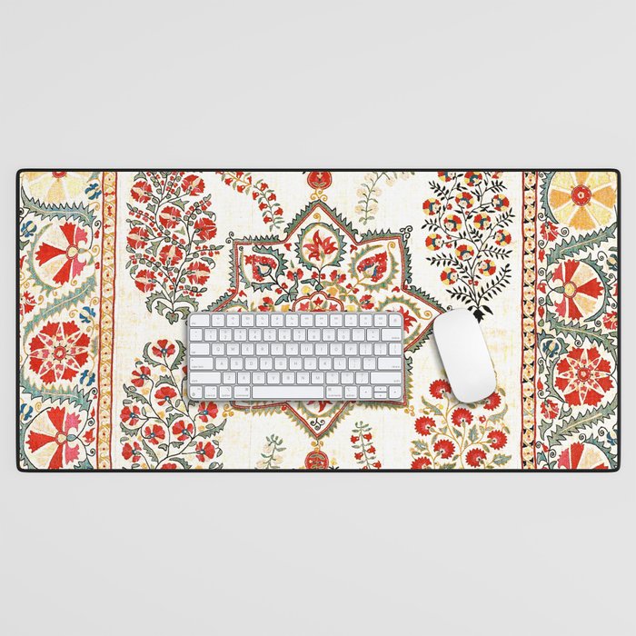 Bokhara Suzani Southwest Uzbekistan Embroidery Print Desk Mat Gallery Image 1