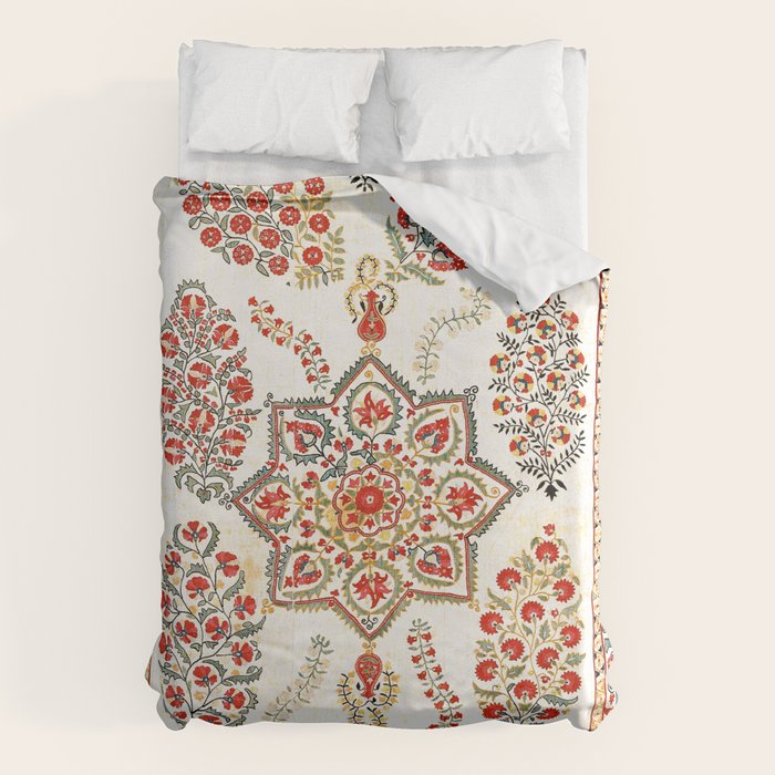 Bokhara Suzani Southwest Uzbekistan Embroidery Print Duvet Cover Gallery Image 6