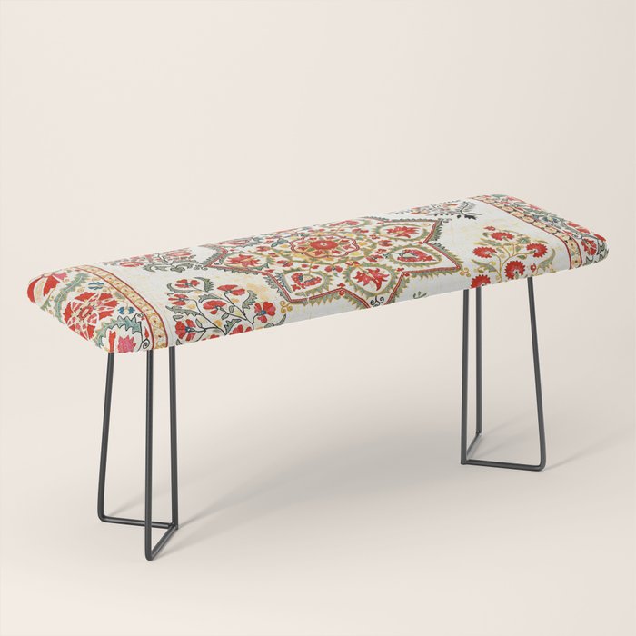 Bokhara Suzani Southwest Uzbekistan Embroidery Print Bench Gallery Image 1