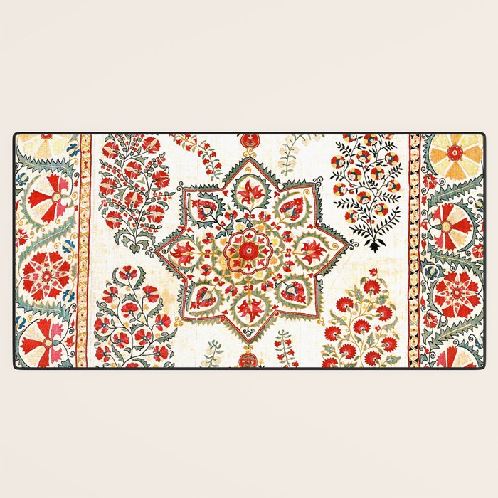 Bokhara Suzani Southwest Uzbekistan Embroidery Print Desk Mat Gallery Image 3