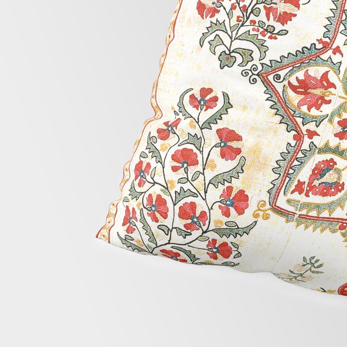 Bokhara Suzani Southwest Uzbekistan Embroidery Print Pillow Sham Gallery Image 4