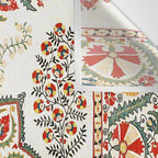 Bokhara Suzani Southwest Uzbekistan Embroidery Print Wall Tapestry Gallery Image 3