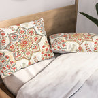 Bokhara Suzani Southwest Uzbekistan Embroidery Print Pillow Sham Gallery Image 2