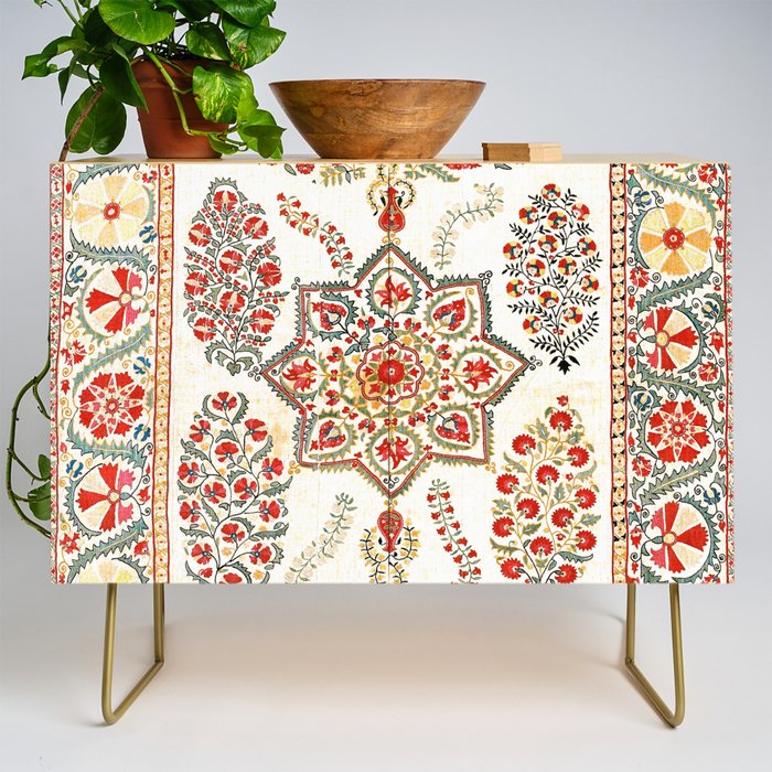 Bokhara Suzani Southwest Uzbekistan Embroidery Print Credenza Gallery Image 1