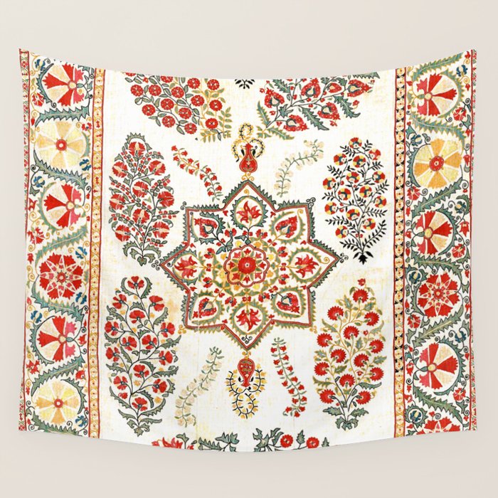 Bokhara Suzani Southwest Uzbekistan Embroidery Print Wall Tapestry Gallery Image 4