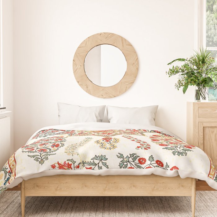 Bokhara Suzani Southwest Uzbekistan Embroidery Print Duvet Cover Gallery Image 3