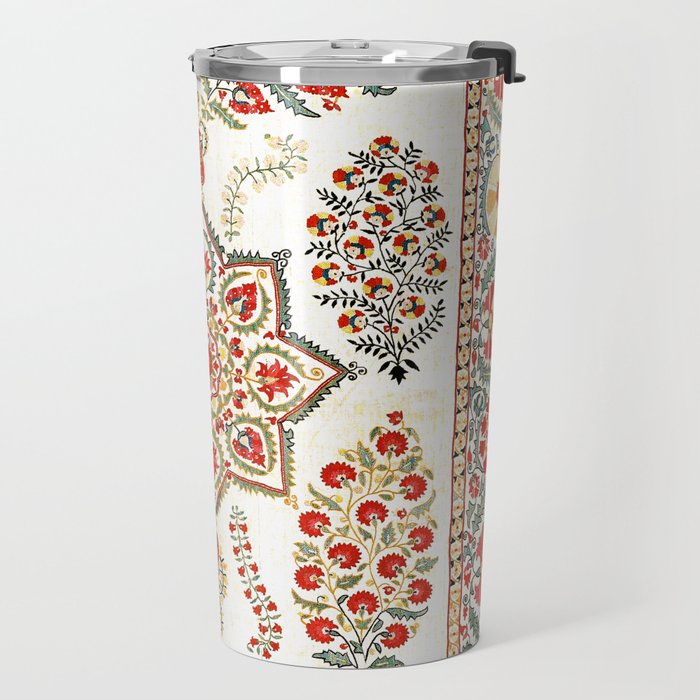 Bokhara Suzani Southwest Uzbekistan Embroidery Print Travel Mug Gallery Image 2