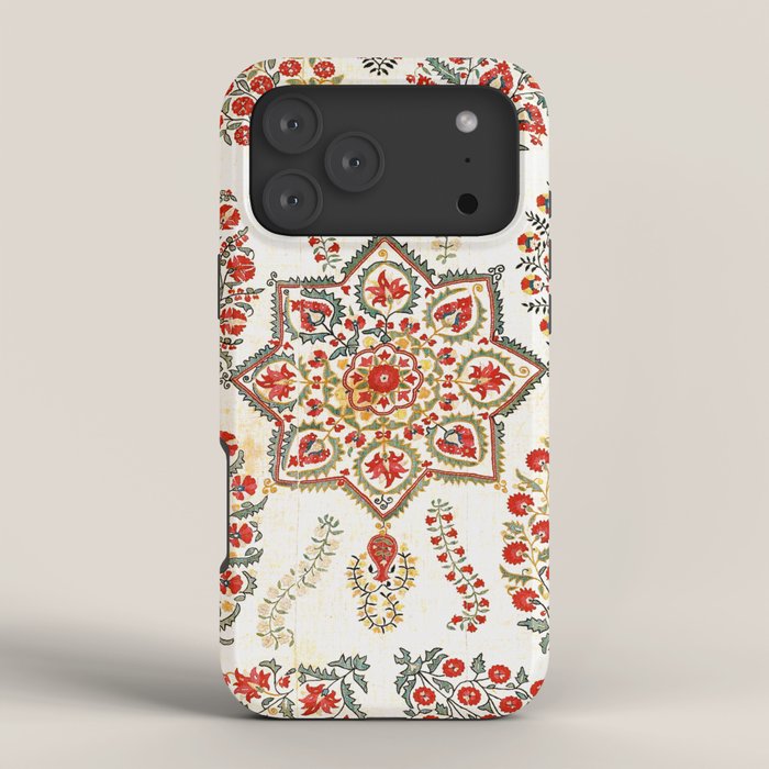 Bokhara Suzani Southwest Uzbekistan Embroidery Print iPhone Case Gallery Image 4
