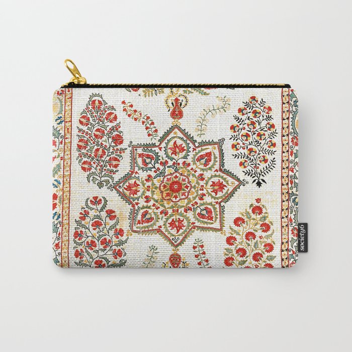 Bokhara Suzani Southwest Uzbekistan Embroidery Print Carry All Pouch Gallery Image 1