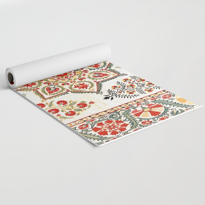 Bokhara Suzani Southwest Uzbekistan Embroidery Print Yoga Mat Gallery Image 2
