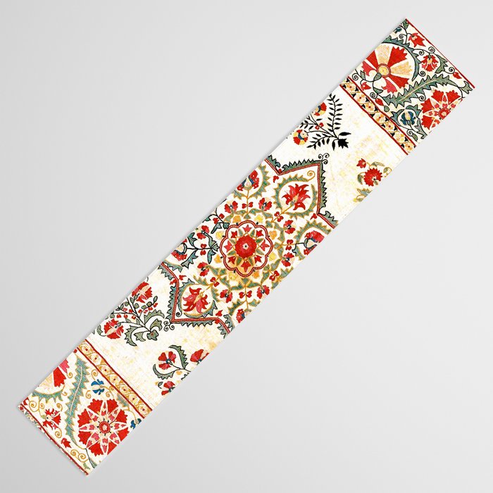 Bokhara Suzani Southwest Uzbekistan Embroidery Print Table Runner Gallery Image 3