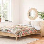 Bokhara Suzani Southwest Uzbekistan Embroidery Print Duvet Cover Gallery Image 2