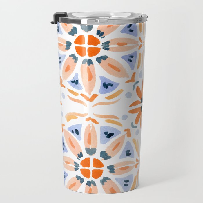 Red and Pink Tiles Travel Mug Gallery Image 3