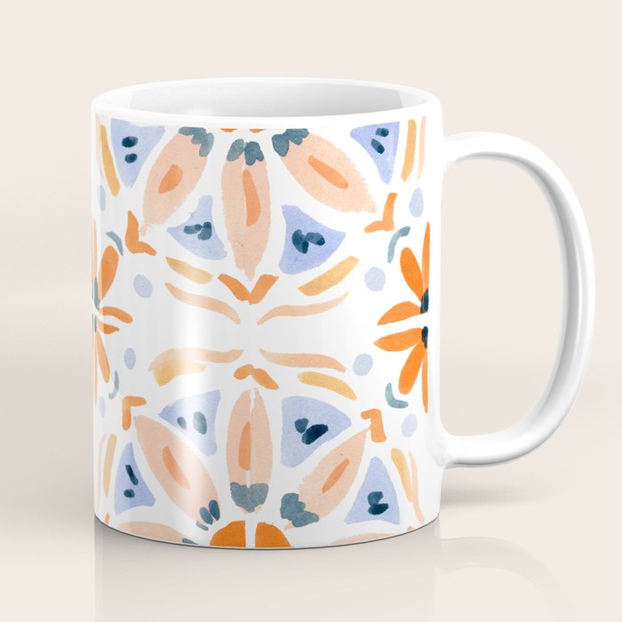 Red and Pink Tiles Coffee Mug Gallery Image 1