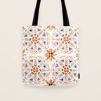 Red and Pink Tiles Tote Bag Gallery Image 1