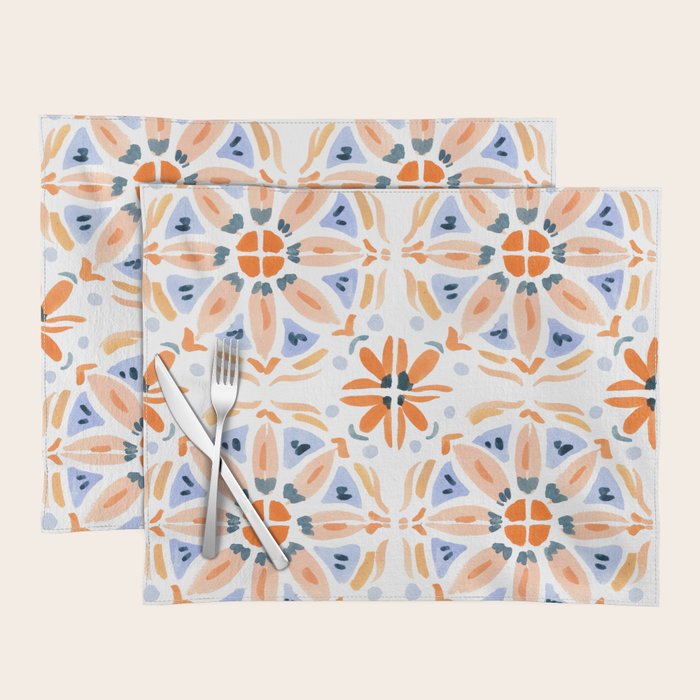 Red and Pink Tiles Placemat Gallery Image 1