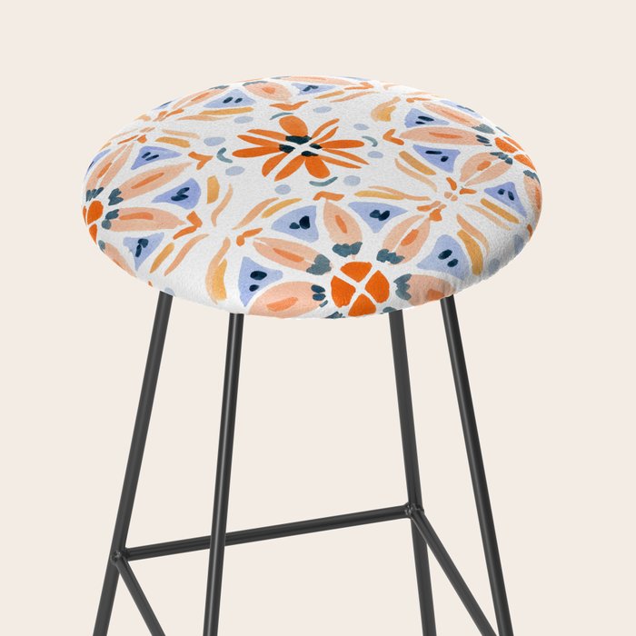 Red and Pink Tiles Stool Gallery Image 2