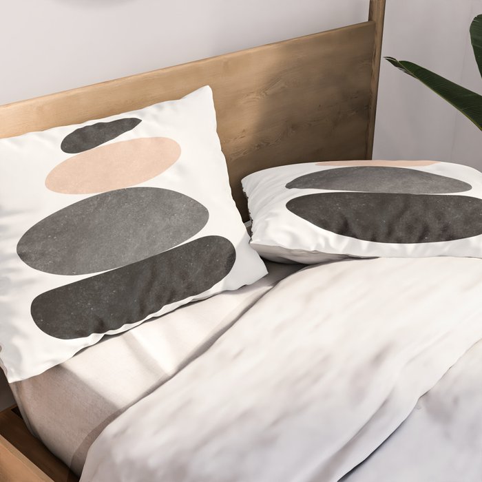 Peaceful, Zen, Balance, Geometric Art Pillow Sham Gallery Image 2