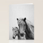 Horses - Black & White Stationery Card Gallery Image 2