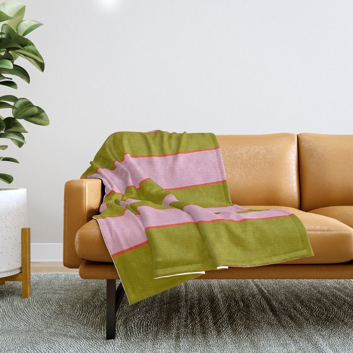 Abstration_GEOMETRIC_RIBBON_STRIPE_LINE_GIFT_LOVE_POP_0930 Throw Blanket Gallery Image 1