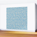Hand drawn flower nature art pattern Wall Mural Gallery Image 2