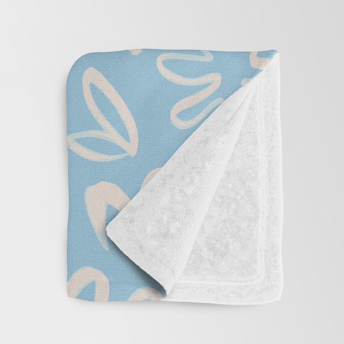 Hand drawn flower nature art pattern Throw Blanket Gallery Image 3