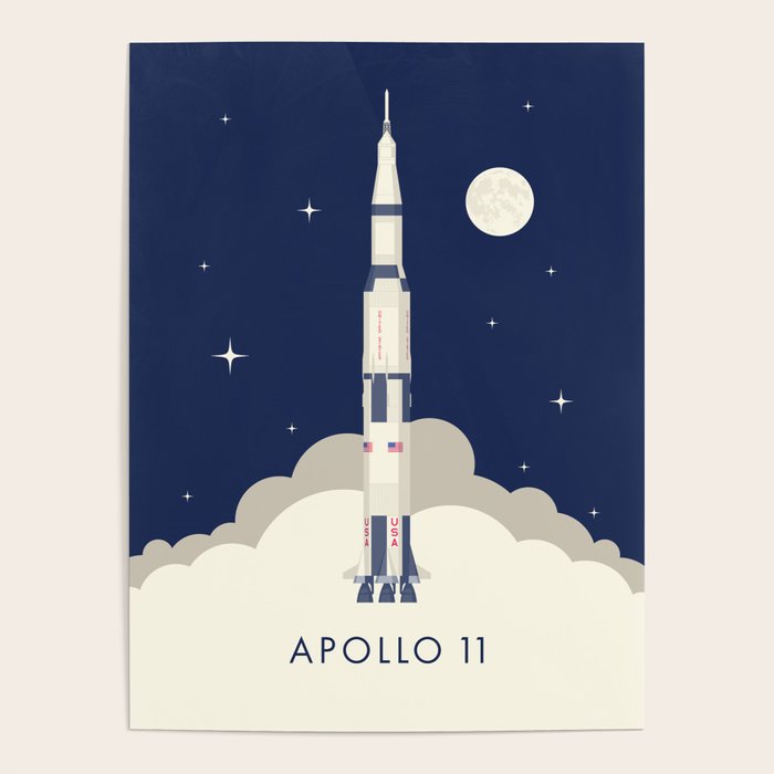 Apollo 11 Space - Saturn Rocket A Poster Gallery Image 1