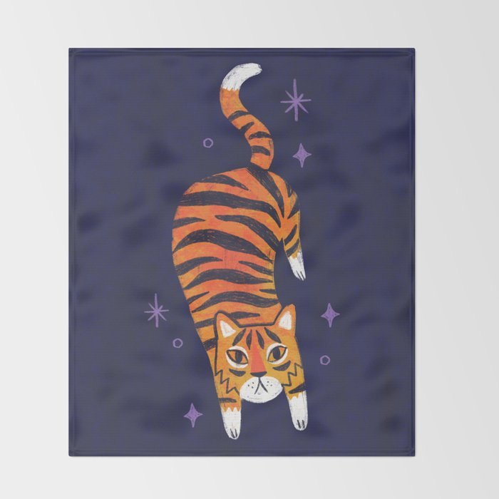 Fierce Tiger  Throw Blanket Gallery Image 2