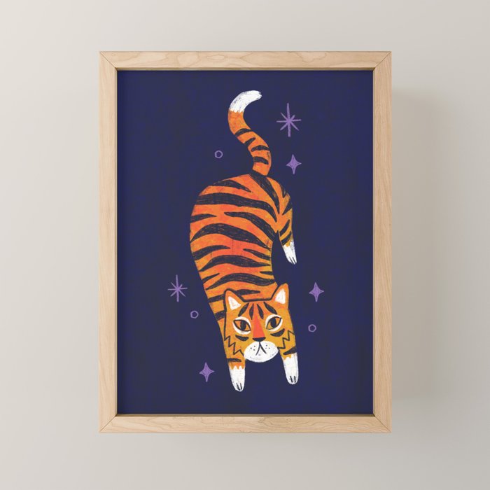 Fierce Tiger  Mini Art Print Gallery Image 1