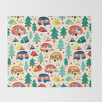 Let's go camping! Throw Blanket Gallery Image 2