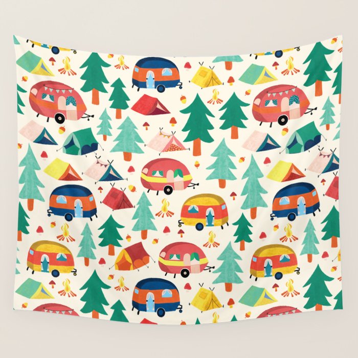 Let's go camping! Wall Tapestry Gallery Image 1